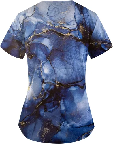 Miniatura 3 de Ropa quirúrgica para mujer, cómoda, ligera, duradera, suave, elástica, con cuello en V, camiseta médica