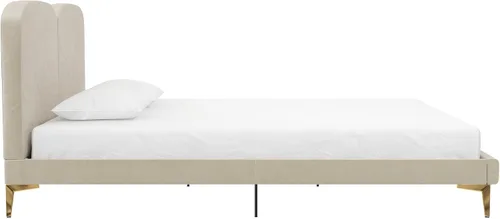 Miniatura 9 de CosmoLiving by Cosmopolitan Cama tapizada Coco, Queen, terciopelo marfil