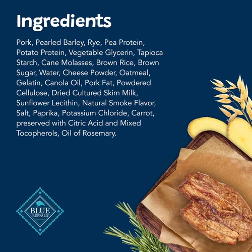 Miniatura 5 de Blue Buffalo Sizzlers - Golosinas suaves y naturales para perros, estilo tocino, golosinas suaves y húmedas con cerdo real de Estados Unidos, sabor