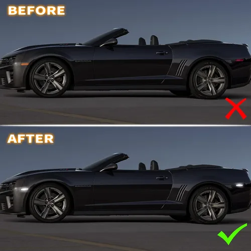 Miniatura 6 de Gempro Luces LED de posición laterales para parachoques delantero y trasero para Chevy Camaro 2010-2015, reflectores blancos ahumados, 4