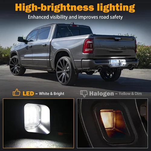 Miniatura 7 de Luz LED para placa de matrícula compatible con Dodge Ram 1500 2500 3500 2003-2018, accesorios de luces de matrícula, montaje de repuesto