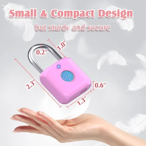 Miniatura 6 de Pothunder Candado de huellas dactilares, cerradura de casillero, cerradura de combinación, cerradura de huellas dactilares con desbloqueo por APP