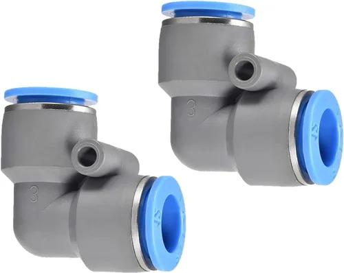 Miniatura 10 de M METERXITY Paquete de 2 codos neumáticos de aire – Empuje de 90 grados para conectar accesorios de aire de conexión rápida, aplicar a la conexión
