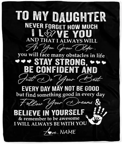 Miniatura 23 de Manta personalizada con texto en inglés «To My Daughter from Mom Dad Give You A Big Love Hug Butterfly Daughter Birthday»