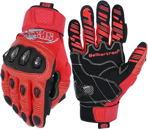 Miniatura 12 de Seibertron SPS Series - Guantes para motocicleta con pantalla táctil, para motocross, BMX, ATV, MTB, ciclismo, completo o medio dedo, para adultos