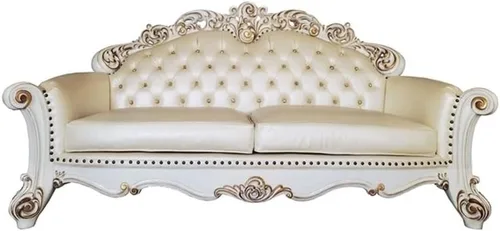 Miniatura 5 de Acme Vendome Sofá con 5 Almohadas en PU Champagne y Acabado Perla Antigua