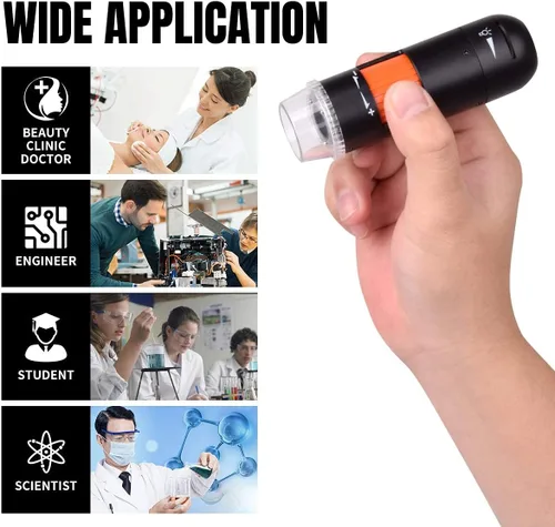 Miniatura 9 de Microscopio digital USB con polarizador, microscopio digital de moneda de mano de 5 MP con soporte de metal compatible con Windows y MacBook