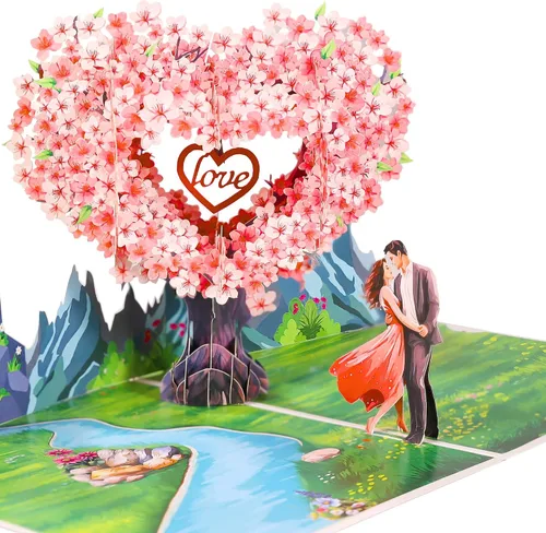 Miniatura 9 de Tarjetas de cumpleaños desplegables para mujeres y esposa, hermosas flores y mariposa monarca, elegante, floral 3D, tarjetas de felicitación