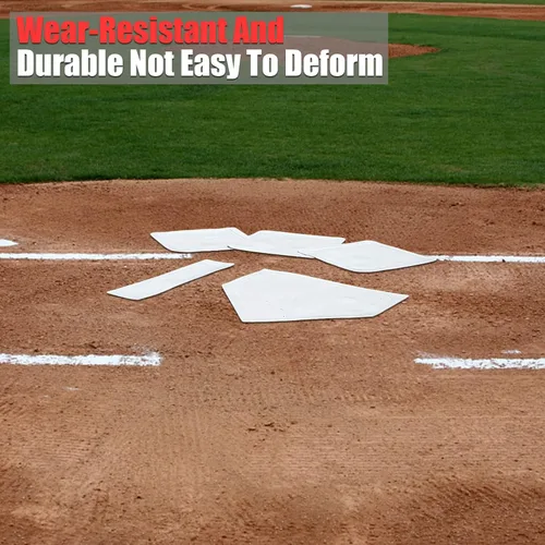 Miniatura 3 de Juego de 5 bases de béisbol y sóftbol de goma para niños y adultos, bases abatibles para béisbol, softbol, teeball, kickball, patio trasero, práctica