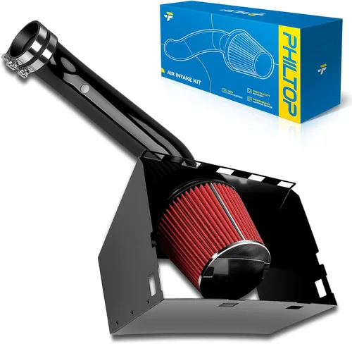 Miniatura 38 de PHILTOP Kit de entrada de aire frío de 3.7" Sistema compatible con Ford F250/F350/F450/F550 Super Duty 2003 2004 2005 2006 2007 V8 6.0L, Excursion