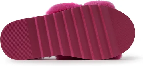 Miniatura 10 de Dearfoams Fireside Benalla - Pantuflas de piel de oveja de doble banda fácil de poner y quitar para mujer