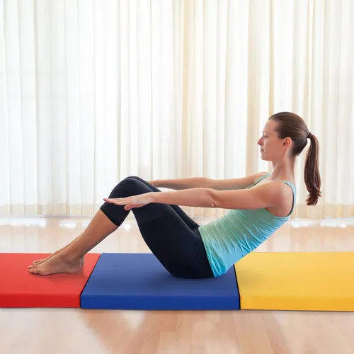 Miniatura 14 de Tapete de yoga grueso de 2 pulgadas para gimnasio en casa, ejercicio, gimnasia, volteras, pilates, equipo de danza, tapete de juego de espuma