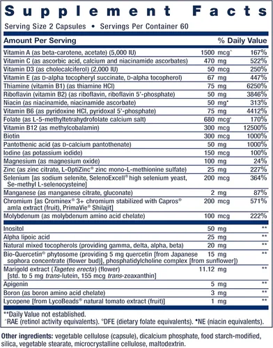 Miniatura 2 de Life Extension Suplemento multivitamínico y mineral de alta potencia de dos por día, vitaminas, minerales, extractos de plantas, quercetina, 5-MTHF