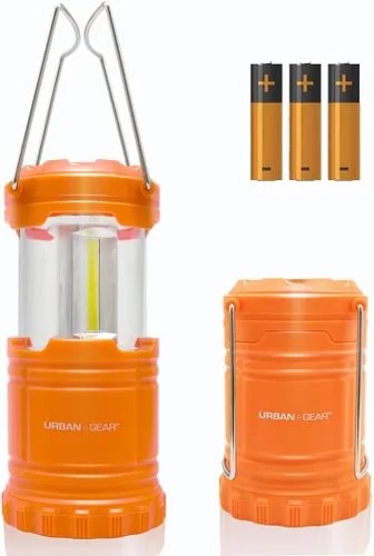 Lewis N. Clark - Linterna de camping plegable | Linterna LED portátil para uso en interiores o exteriores | Lámpara impermeable con pilas incluidas