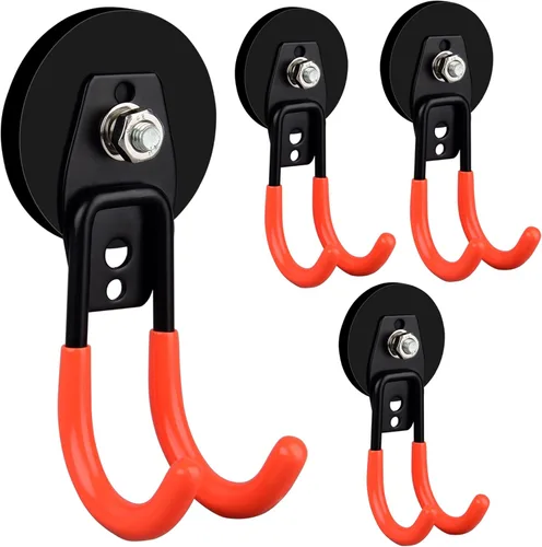 Miniatura 15 de ULIBERMAGNET Ganchos magnéticos de garaje resistentes, ganchos magnéticos fuertes para taladro eléctrico, herramientas de jardín, manguera, tablero