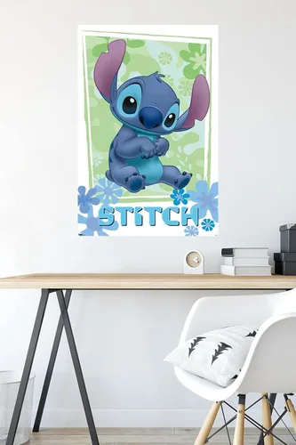 Miniatura 4 de Trends International Disney Lilo and Stitch - Póster de pared de flores, 22.375 x 34 pulgadas, versión sin marco