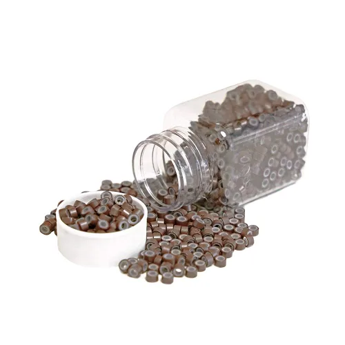 Miniatura 4 de 1000 anillos de microeslabones de silicona de alta calidad, cuentas forradas de 0.197 in para extensiones de cabello con punta I