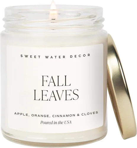 Miniatura 16 de Sweet Water Decor - Vela de soja Pumpkin Spice, perfume otoñal de calabaza, clavo de olor, canela, esencia de vainilla, frasco transparente de 9 oz