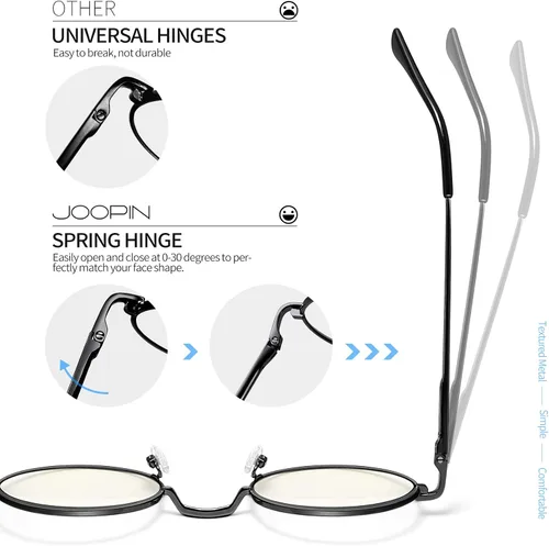 Miniatura 4 de Gafas de sol Joopin polarizadas, estilo Lennon, redondas, gafas de sol estilo hippy redondas para mujer y hombre