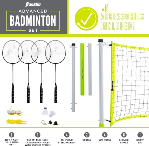 Miniatura 2 de Juego de bádminton Franklin Sports, 1