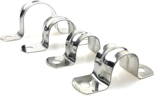 Miniatura 3 de 30 piezas de correa de tubo rígida de 1-1/2 pulgadas, juego de surtido de clip de tensión de correa de tubo de dos agujeros de acero inoxidable