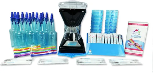 Miniatura 11 de SNOWIE - Máquina de Conos de Nieve Little Snowie Max - Fabricadora de Hielo Raspado Premium, Con Mezcla de Jarabe en Polvo con Palitos, Kit de 6