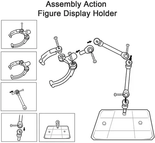 Miniatura 2 de TEAMWILL Soporte de soporte ajustable para figura de acción, 12 uds