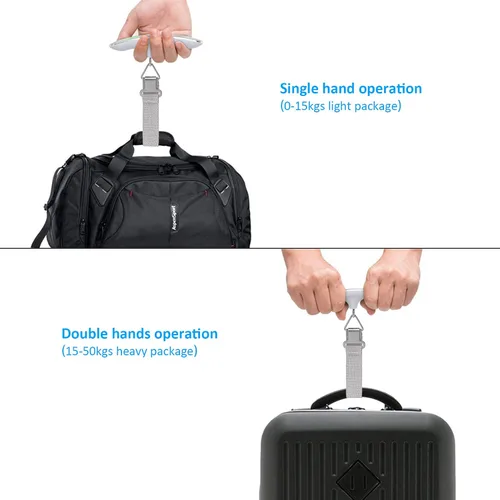 Miniatura 5 de Mycket Báscula de equipaje digital portátil, báscula electrónica para maleta, báscula para colgar, báscula de pesaje de equipaje, 110 libras