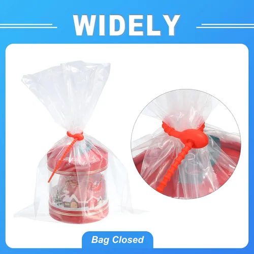 Miniatura 6 de MECCANIXITY Paquete de 20 bridas de silicona reutilizables de 7 pulgadas para el hogar, oficina, cocina, organizador de bolsas de alimentos, gestión