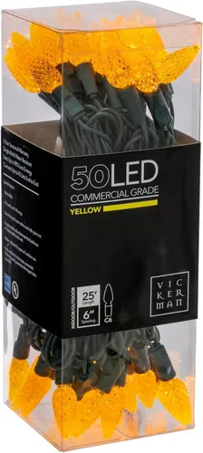 Miniatura 2 de Vickerman El juego de luces X6G8535 cuenta con 50 luces LED en cable verde con espacio de bombilla de 6 pulgadas, 25 pies, magenta