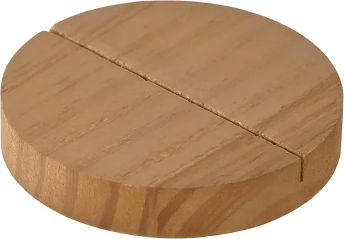 Miniatura 9 de SOFFEE DESIGN Reloj de mesa de una pieza con hoja de hierro con base de madera, reloj de escritorio sin tictac funciona con pilas para sala de Negro