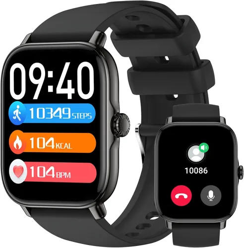 Miniatura 8 de Leeyalan Reloj inteligente para hombres y mujeres (respuesta/hacer llamadas/control de voz AI) 1.91 pulgadas para teléfonos Android, iPhone Samsung