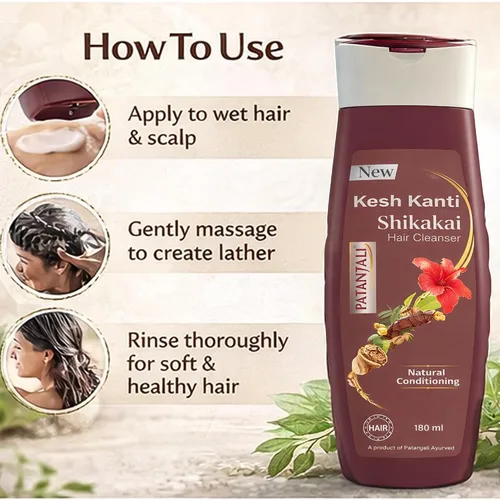 Miniatura 4 de patanjali Kesh Kanti Shikakai limpiador de cabello 6.1 fl oz / 6.08 fl oz