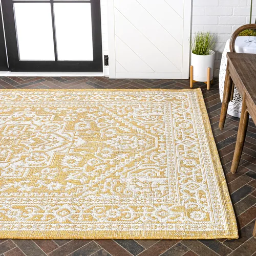 Miniatura 64 de Eyely BMS101D-28 - Alfombra de pasillo con textura de medallón de Santa Mónica Slesi, para interiores y exteriores, estilo costero, bohemio, Gris