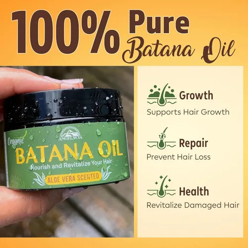 Miniatura 3 de ANGELYCIA Aceite de batana crudo para el crecimiento del cabello y estimulador del cuero cabelludo - Aceite para el cabello 100% puro de Honduras