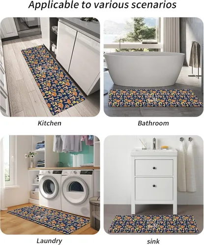 Miniatura 6 de Tapete de baño multicolor con hongos para bañera, tapete antideslizante de secado rápido y absorbente, de tierra de diatomeas, para fregadero