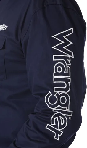 Miniatura 5 de Wrangler Men's Western Logo Two Pocket Long Sleeve Button Shirt