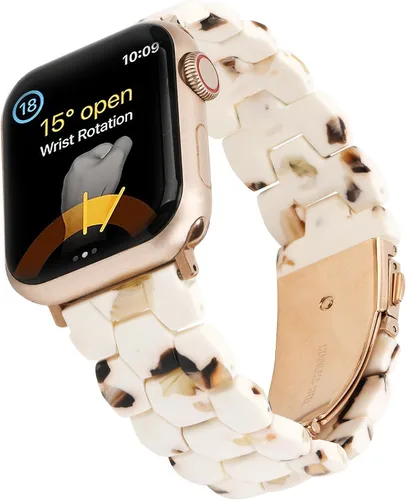Miniatura 13 de Wongeto - Correa de resina compatible con Apple Watch Band (38mm 40mm) 1.496 pulgadas, 1.575 pulgadas, serie 5/4/3/2/1 para mujer y hombre con Rosa