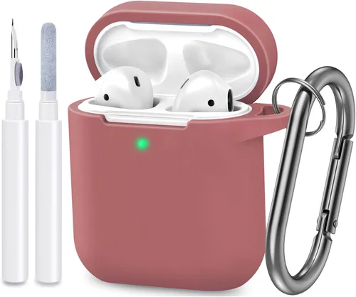 Miniatura 8 de Funda compatible con AirPods, cubierta protectora de silicona completa a prueba de polvo diseñada para Apple AirPods de 1.ª y 2.ª
