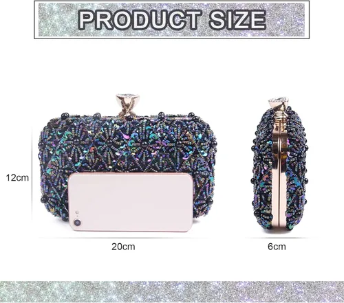 Miniatura 2 de FUKZTE Bolso cruzado de noche con purpurina para mujer