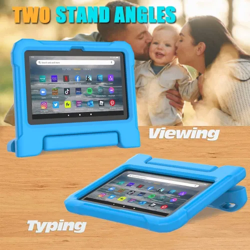 Miniatura 4 de Funda para tablet Amazon Fire 7 para niños (12ª generación, versión 2022), ligera, a prueba de golpes, apta para niños, funda para tablet Fire 7
