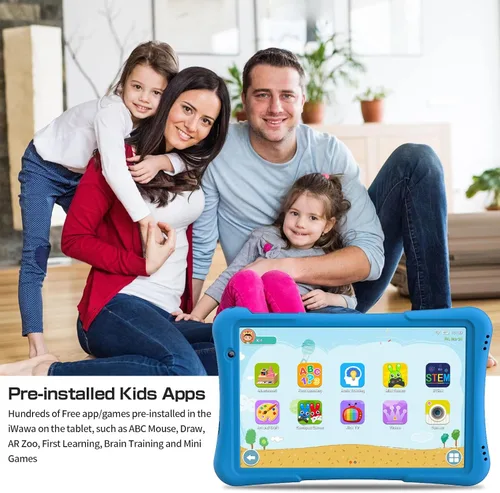 Miniatura 4 de PRITOM Tableta para niños de 10 pulgadas Android 14, 32GB, Quad-Core, 6000mAh, pantalla IPS HD grande, WiFi 6, cámara dual, Bluetooth, Tableta