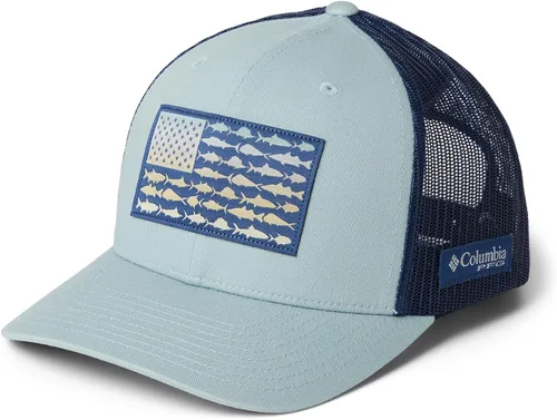 Miniatura 513 de Columbia - Gorra de malla con bandera con árboles unisex para adultos, corona alta