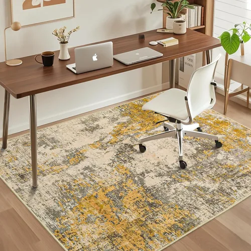 Miniatura 26 de chakme Tapete para silla de oficina para suelo de madera dura, 48 x 36 pulgadas, protector de escritorio de computadora de fácil deslizamiento
