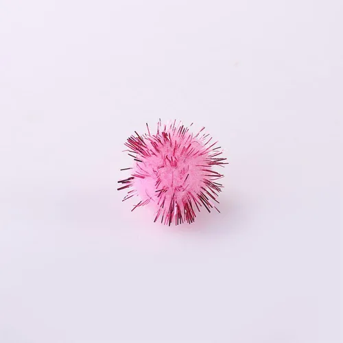 Miniatura 3 de Sicraft 100 pompones de purpurina con lentejuelas, bolas brillantes para manualidades DIY/decoración de fiesta/gato (1.5CM 100 piezas (Rosa))