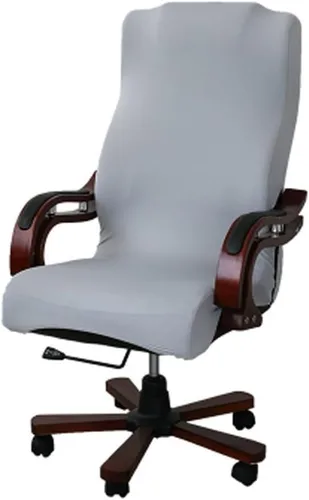 Miniatura 13 de JIAN YA NA Funda para silla giratoria de computadora, de poliéster, elástica, para escritorio, oficina, protector de asiento elástico, tamaño L