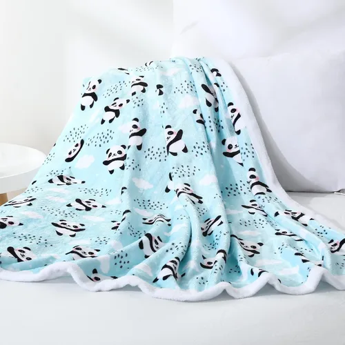 Miniatura 9 de Manta de panda súper suave y acogedora Mantas ligeras azules con diseño de pandas Accesorios de pandabear regalos para niñas, adolescentes y mujeres