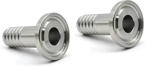 Miniatura 10 de Adaptador de púas de manguera de abrazadera triple SS316L de 3/4 "con brida 0.992 in manguera sanitaria accesorio de tubería