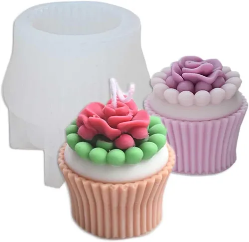 Tone Fun Mafen - Moldes de silicona con forma de flor para hacer velas, resina, velas de aromaterapia, jabón de cera hecho a mano, decoración del