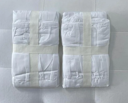 Miniatura 2 de Pottery Barn Hadley - Juego de dos fundas Euro fruncidas ~ Blanco NWT